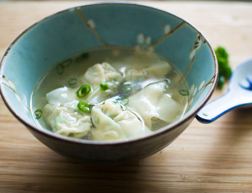 easy to make pork & bok choy wonton soup